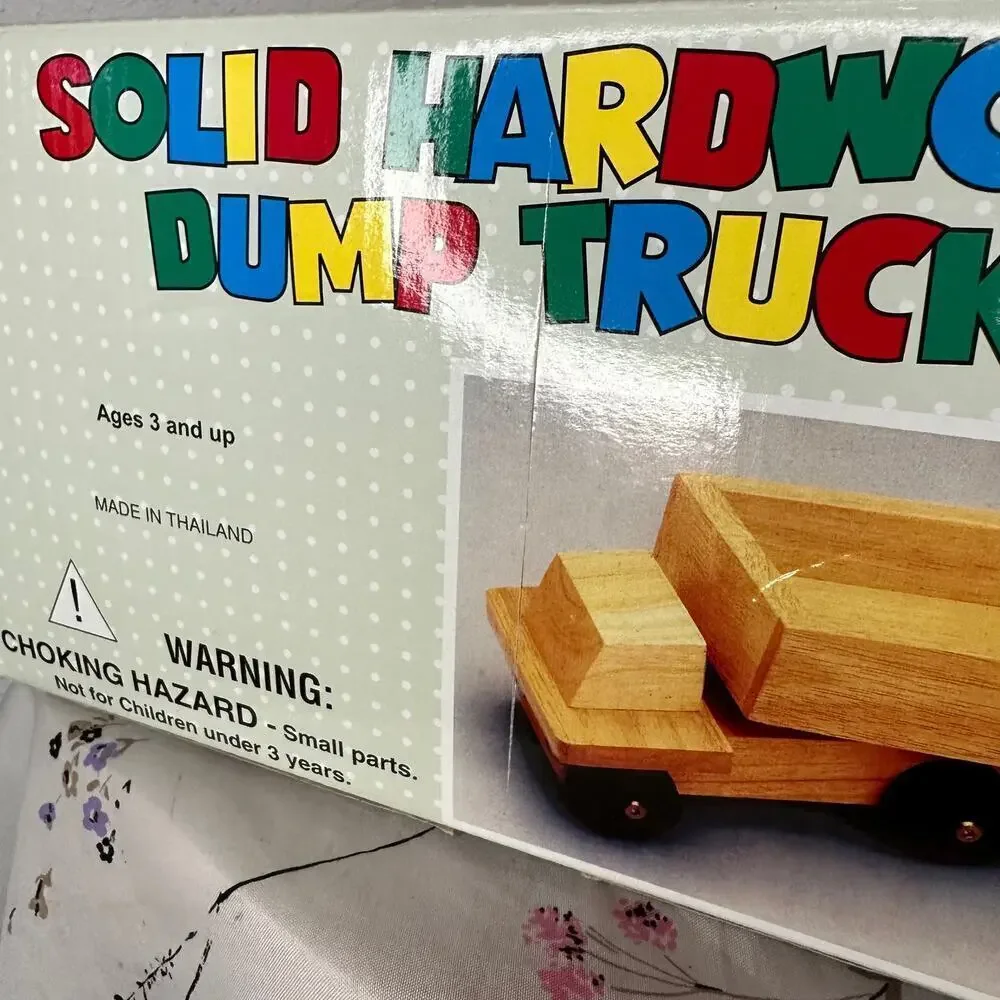 Solid Hardwood Dump Truck Educational Toy